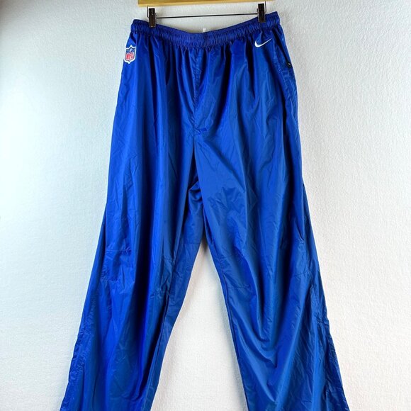 Nike NFL On Field Mens Pants XL Blue Storm Fit Nylon Waterproof Training Zip Leg - Picture 1 of 12